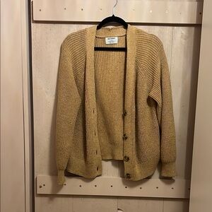 Old Navy Mustard Yellow Open Cardigan Sweater